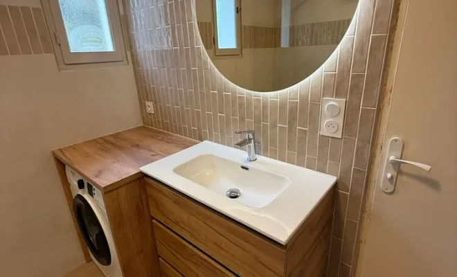 Rénovation complète d'une salle de bain et cuisine d'une maison à [soref:zone_pr], Biguglia, CINQUINI & CO